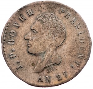 Haiti, 100 centů 1830 (AN 27)