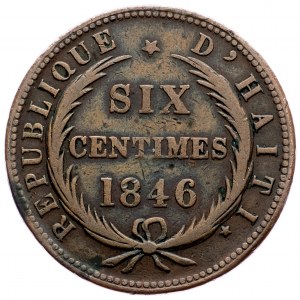 Haiti, 6 centymów 1846 r. (AN 43)