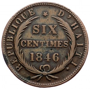 Haïti, 6 centimes 1846 (AN 43)