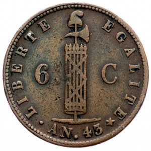 Haiti, 6 centymów 1846 r. (AN 43)