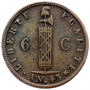 Haïti, 6 centimes 1846 (AN 43)