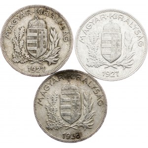 Hungary, 1 Pengo 1927, 1927, 1938