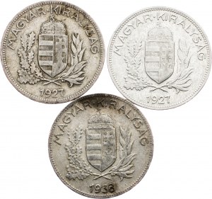 Hongrie, 1 Pengo 1927, 1927, 1938