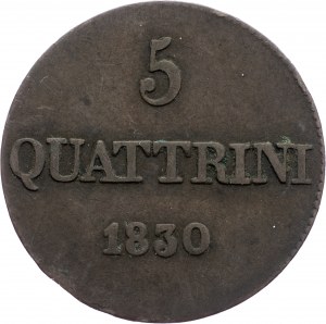 Włochy, 5 Quttrini 1830