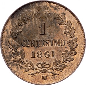 Itálie, 1 Centesimo 1861, Milán