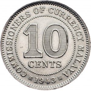 Malesia, 10 centesimi 1943