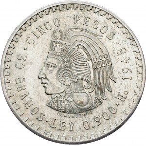 Mexique, 5 Pesos 1948, Mexique