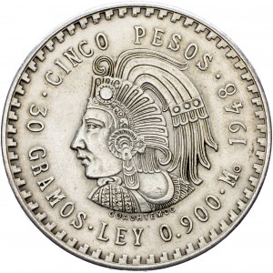 Messico, 5 Pesos 1948, Messico