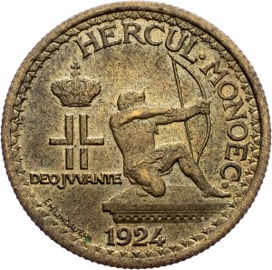 Monaco, 50 Centimes 1924, Poissy