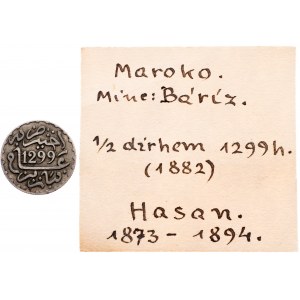 Marokko, 1/2 Dirham 1882