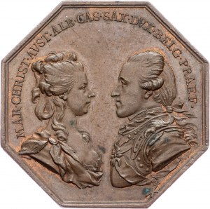 Maria Cristina e Alberto di Saxe-Teschen, medaglia 1786