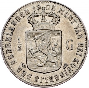 Netherlands, 1/2 Gulden 1905, Utrecht