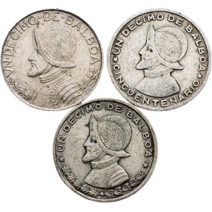 Panama, 1/10 Balboa 1953, 1961, 1962