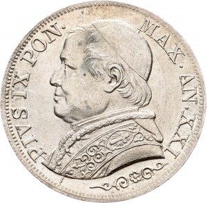 Papal states, 1 Lira 1866, R