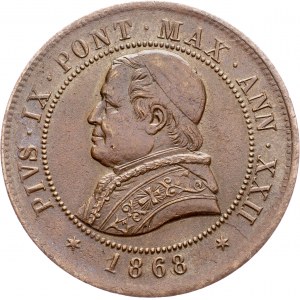 Pápežské štáty, 4 Soldi 1868, Rím