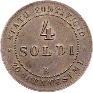 États pontificaux, 4 Soldi 1868, Rome