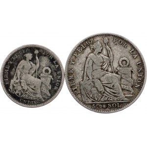 Peru, 1 Dinero, 1/5 Sol 1905, 1907
