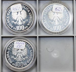 Pologne, 100 Zlotych 1977, 1980, 1981