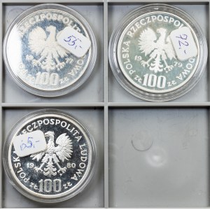 Poland, 100 Zlotych 1977, 1979, 1980