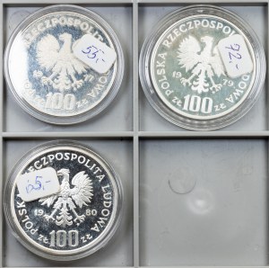 Pologne, 100 Zlotych 1977, 1979, 1980