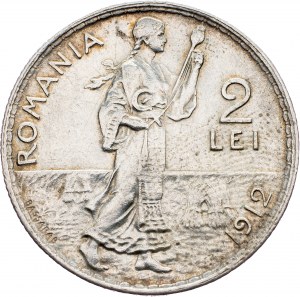 Rumänien, 2 Lei 1912, Brüssel