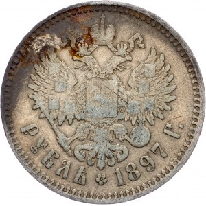 Rusko, 1 rubl 1897, **