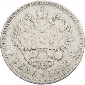 Nicola II , 1 Rublo 1898, Bruxelles
