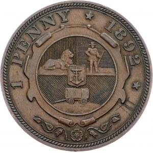 Jihoafrická republika, 1 Penny 1892, Berlín