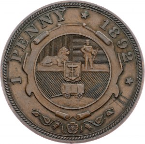 South African Republic, 1 Penny 1892, Berlin