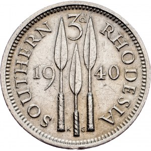 Južná Rodézia, 3 pence 1940