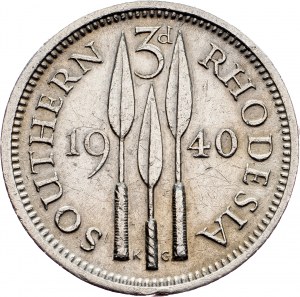 Rhodesia meridionale, 3 penny 1940