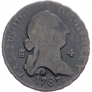 Spanien, 4 Maravedis 1787