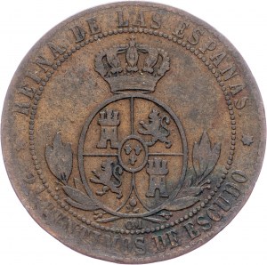 Španělsko, 2½ Centimos de Escudo 1868