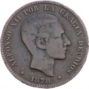 Španielsko, 10 Centimos 1878