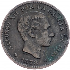 Hiszpania, 5 Centimos 1878