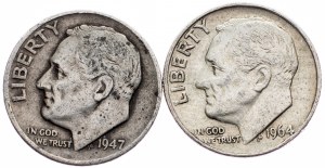 Federálna republika, 10 centov 1947, 1964