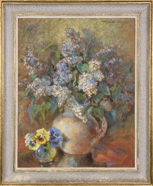 Janina MALISZEWSKA-ZAKRZEWSKA (1909-1982), Lilacs in a vase