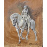 Wojciech KOSSAK (1856-1942), Lady Godiva - studium nieokreślonej rzeźby, 1930