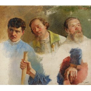 Julian BOÑCZA-TOMASZEWSKI (1834-1920), Études de figures et de mains, vers 1880