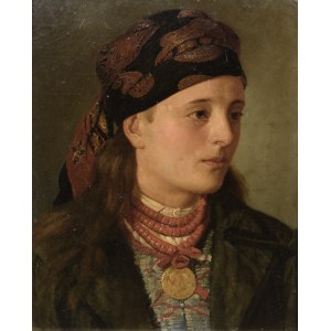 Antoni JEZIERSKI (1859-1905), Ragazza con lo scialle, 1887