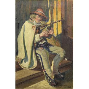 Max (Hanneman) HANEMAN (1882-1944 ?), Highlander avec une pipe, 1922