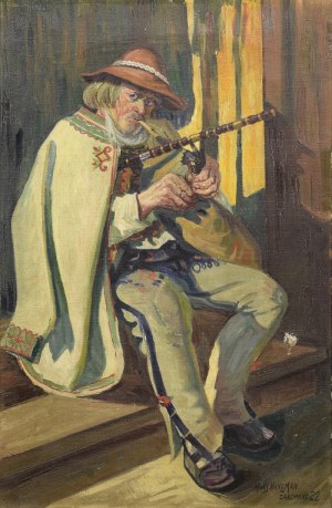 Max (Hanneman) HANEMAN (1882-1944?), Highlander with a pipe, 1922