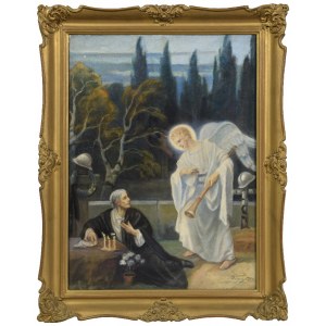 Jozef UNIERZYSKI (1863-1948), Meeting with an angel