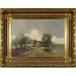 Władysław RUTKOWSKI-BOÑCZA (ca. 1840-1905), Ländliche Landschaft, 1899