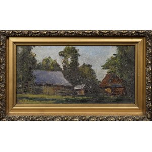 Friedrich Antoni HAYDER (1905-1990), Paysage rural avec chalets - Sel, 1928