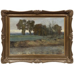Hermann VOLKERLING (1875-1924), Paysage avec rivière, 1887