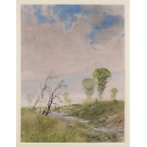 Jerzy Rene GROSZANG (1929-2004), Landschaft mit einem Fluss