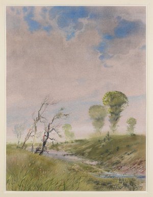 Jerzy Rene GROSZANG (1929-2004), Landscape with a river