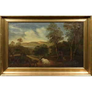 Peintre non spécifié, XVIIIe siècle, Paysage avec berger