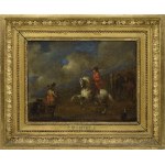 August QUERFURT (1696-1761) - attributed, Scenes with Horsemen - pair of paintings